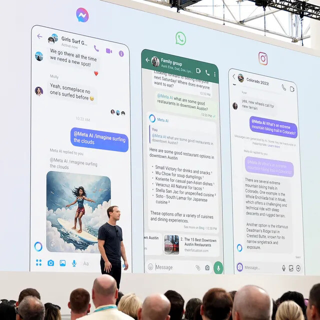 Mark Zuckerberg présente Meta AI assistant