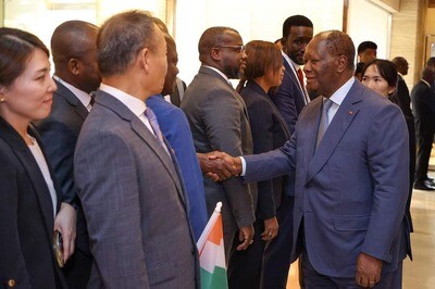 Ouattara en Corée