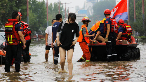 Pluies torrentielles en Chine